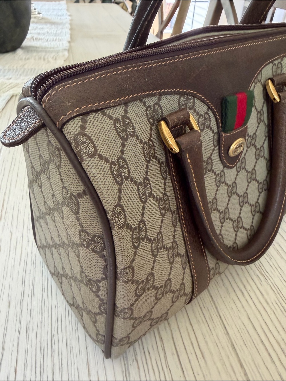 Gucci Brown GG  Boston Bag - Picture 2 of 14